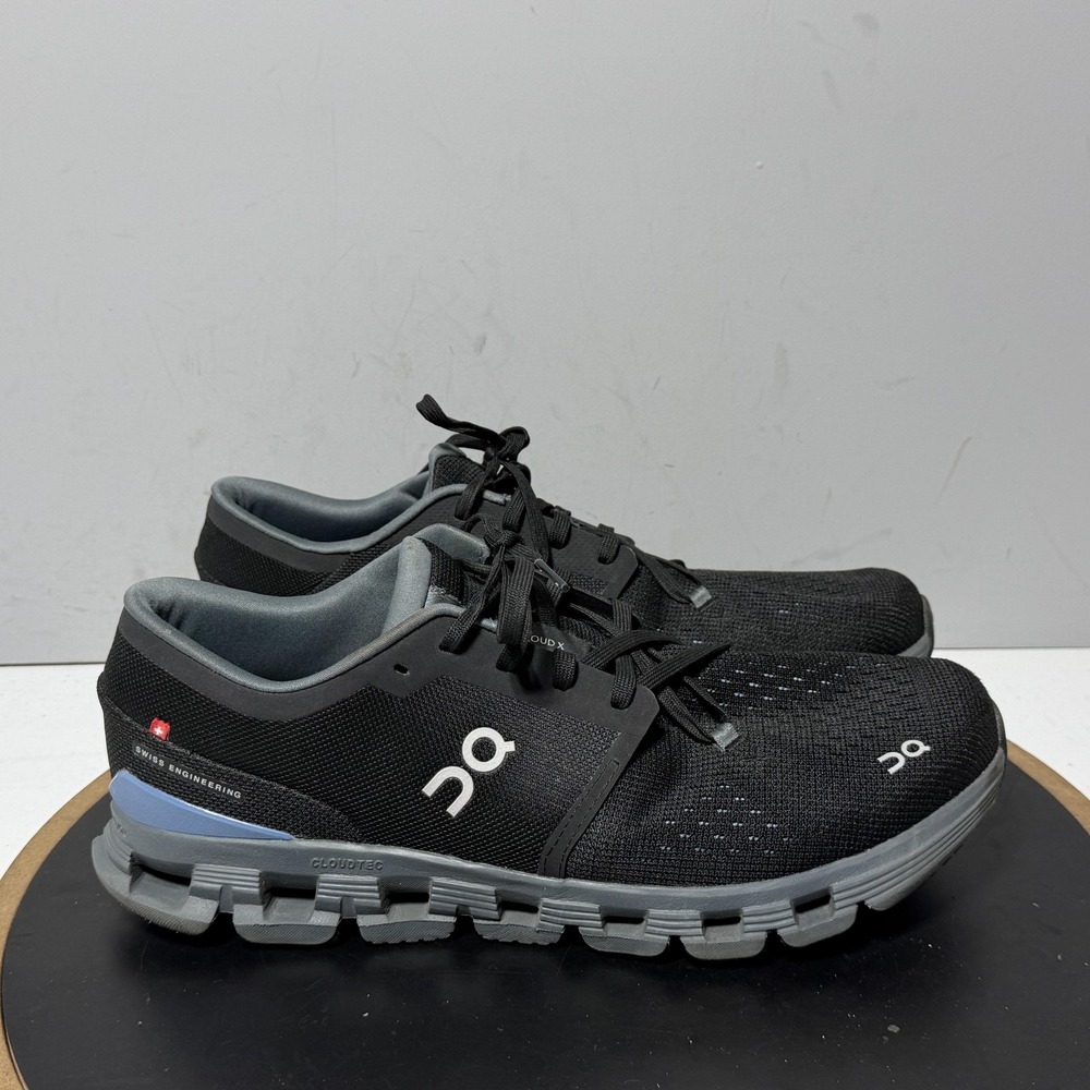 On Cloud X Shoes Mens Size 11 Black Mesh Running Cushioned Sneakers Athletic - Picture 1 of 12